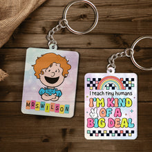 Load image into Gallery viewer, Personalized Teacher Keychain - Custom Name & Fun Quote Keychains PopCulturePrints