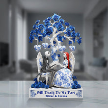 Load image into Gallery viewer, “Till Death Do Us Part” - Personalized Couple Plaque - Custom Gift for Couples, Lovers, and Anniversaries Shaped Plaques PopCulturePrints