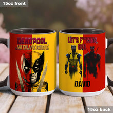 Load image into Gallery viewer, Let's F**king Go - Deadpool & Wolverine Personalized Mug Accent Mug PopCulturePrints