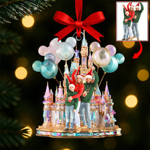 Load image into Gallery viewer, Bring Joy to Your Holidays with Our Festive Castle Christmas Ornament - Custom Photo Gift for Families Ornament PopCulturePrints