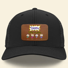 Load image into Gallery viewer, Custom Leather Patch Hat for Dad - Daddy's Little Rugrats Caps PopCulturePrints