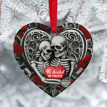 Load image into Gallery viewer, Personalized Skeleton Couple Ornament - Forever Love - Valentine's Day Gifts Ornament PopCulturePrints
