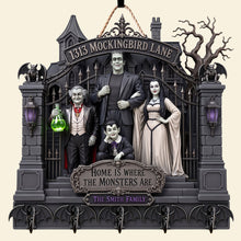 Load image into Gallery viewer, Home is Where the Monsters Are - Gothic Family Acrylic Key Hanger | Personalized Gifts for Family