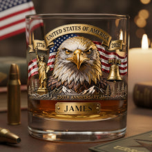 Load image into Gallery viewer, Celebrate Your Hero: Veteran Personalized 11oz Round Glass - Custom Gifts for Military Enthusiasts Glass PopCulturePrints