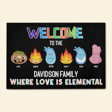 Load image into Gallery viewer, Personalized Elemental Family Welcome Doormat Doormat PopCulturePrints