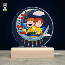 Load image into Gallery viewer, Custom LED Night Light for Couples | Valentine's Day Gifts | Love You To The Moon & Back Led Night Light PopCulturePrints