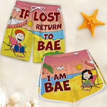 Load image into Gallery viewer, Personalized Couple Beach Shorts - Matching Summer Vacation Sets Shorts and Pants PopCulturePrints