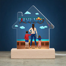 Load image into Gallery viewer, Personalized Pirate Mom LED Light - Custom Gift for Mother's Day Led Night Light PopCulturePrints
