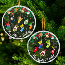 Load image into Gallery viewer, Personalized Family Christmas Ornament - Custom Stockings Design Ornament PopCulturePrints