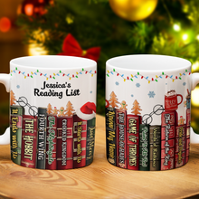 Load image into Gallery viewer, Custom Christmas Book Lover Mug - Personalized Gift Coffee Mug PopCulturePrints