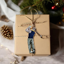 Load image into Gallery viewer, Personalized Cowboy Photo Ornament for Kids - Holiday Gift Ornament PopCulturePrints