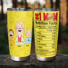 Load image into Gallery viewer, #1 Mom Tumbler - Personalized Gift for Moms - Customizable Gift for Mother's Day, Grandma, or Any Special Occasion Tumbler Cup PopCulturePrints