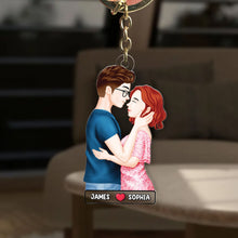 Load image into Gallery viewer, Custom Personalized Couple Keychain - James & Sophia Keychains PopCulturePrints