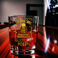 Load image into Gallery viewer, The Dark Side Whiskey Glass - Custom Personalized Gift for Galaxy Lovers Whiskey Glass PopCulturePrints