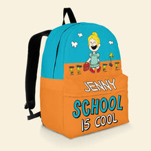 Load image into Gallery viewer, Personalized Kid's Backpack - 'School Is Cool' Design Backpack PopCulturePrints