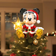 Load image into Gallery viewer, Celebrate Joy with Our Personalized Acrylic Christmas Tree Topper Ornament PopCulturePrints