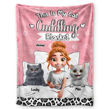 Load image into Gallery viewer, This Is My Cat Cuddling Blanket - Personalized Fleece Blanket for Cat Lovers Fleece Blanket PopCulturePrints