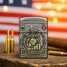 Load image into Gallery viewer, Honor the Brave: Military 250th Anniversary Flame Lighter - Personalized Gift for Veterans Lighter PopCulturePrints
