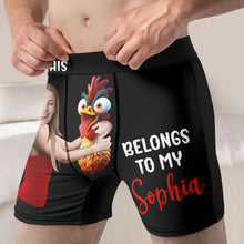 Load image into Gallery viewer, This Cock Belongs To My Sophia - Personalized Funny Boxer Shorts Boxer Briefs PopCulturePrints
