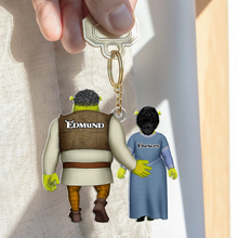 Load image into Gallery viewer, Personalized Shrek Couple Keychain - Unique Valentine's Day Gifts Keychains PopCulturePrints