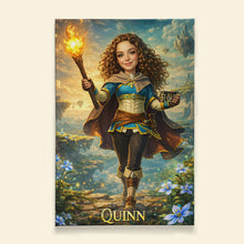 Load image into Gallery viewer, "Empower Her Journey" - Strong Girl Custom Photo Canvas Print - Personalized Gift for Her Poster & Canvas PopCulturePrints