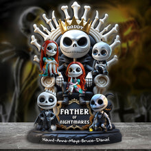 Load image into Gallery viewer, "Every Dad is a King – Father Of Nightmares Acrylic Plaque - Personalized Gift for Dad, Grandpa, and more" Shaped Plaques PopCulturePrints