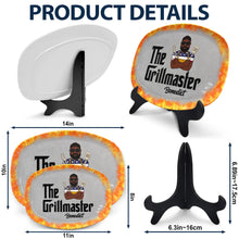 Load image into Gallery viewer, The GrillFather Master - Personalized Plate for the Ultimate BBQ Lover Plate PopCulturePrints
