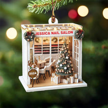 Load image into Gallery viewer, Personalized Nail Salon Acrylic Ornament for Her Ornament PopCulturePrints