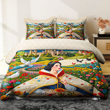 Load image into Gallery viewer, Fantasy Princess Quilt Bed Set - Dreamy Snow White Design Blanket PopCulturePrints