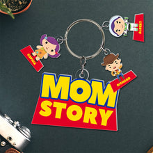 Load image into Gallery viewer, "Mommy's Story" - Personalized Keychain Gift for Mom, Grandma, and Loved Ones Keychains PopCulturePrints