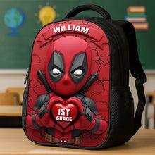 Load image into Gallery viewer, Unleash Your Inner Hero - Red Warrior Themed School Bag - Personalized Gift for Kids Backpack PopCulturePrints