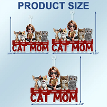 Load image into Gallery viewer, “Celebrate your love for your furry friends!” - Personalized Acrylic Car Hanger - Gift for Cat Dads, Cat Moms, and Pet Lovers Acrylic Car Hanger PopCulturePrints