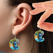 Load image into Gallery viewer, Embrace Joy with Our Blue Monsters Alphabet Earrings - Personalized Gift For Her Earrings PopCulturePrints