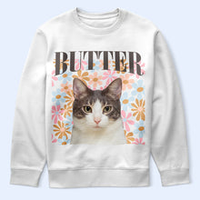 Load image into Gallery viewer, Custom Photo Dog or Cat Pet Floral Pattern T-Shirt - Personalized Gift for Pet Lovers T-shirt PopCulturePrints