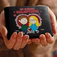 Load image into Gallery viewer, Personalized PU Leather Wallet for Couples - Sweetest Valentines Leather Wallet PopCulturePrints
