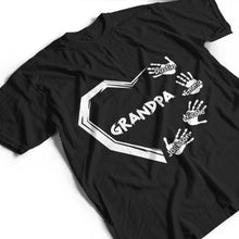 Load image into Gallery viewer, Love You Grandpa - Personalized Handprints T-Shirt T-shirt PopCulturePrints
