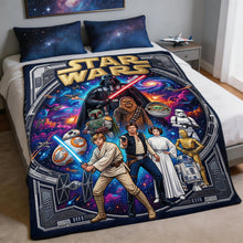 Load image into Gallery viewer, “Journey to a Galaxy Far Away” - Epic Space Warrior Blanket - Personalized Gifts for Star Wars Fans Blanket PopCulturePrints