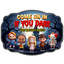 Load image into Gallery viewer, Embrace the Spookiness: Haunted Family Wood Sign - Personalized Gift for Halloween Lovers Wood Sign PopCulturePrints