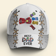 Load image into Gallery viewer, Best Dad Ever Personalized Classic Cap - Superhero Glove Design Caps PopCulturePrints