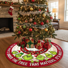 Load image into Gallery viewer, "It's not what's under the tree that matters, it's who's around it!" - Customize Your Own Monster Quilted Tree Skirt - Perfect Christmas Gift for Family and Friends Tree Skirt PopCulturePrints