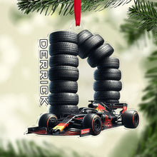 Load image into Gallery viewer, Personalized Racing Fan Ornament - Custom Letter Gift Ornament PopCulturePrints