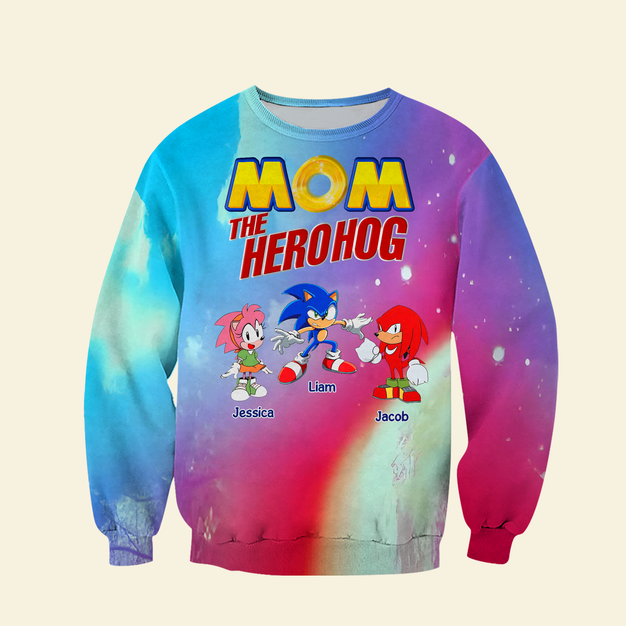 "Mom the Hero" - Personalized 3D Shirt for Moms, Gift for Her AOP Products PopCulturePrints