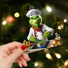 Load image into Gallery viewer, Chef-Themed Personalized Acrylic Ornament Ornament PopCulturePrints