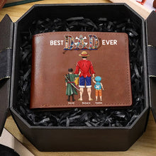 Load image into Gallery viewer, Custom PU Leather Wallet - Best Dad Ever Anime Design Leather Wallet PopCulturePrints