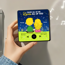 Load image into Gallery viewer, Custom Music Gifts for Couples - 'All of Me' Fridge Magnet | Valentine's Day Gifts Fridge Magnet PopCulturePrints