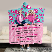 Load image into Gallery viewer, Personalized Wearable Blanket Hoodie for Couples - Perfect Gift for Girlfriends Blanket PopCulturePrints