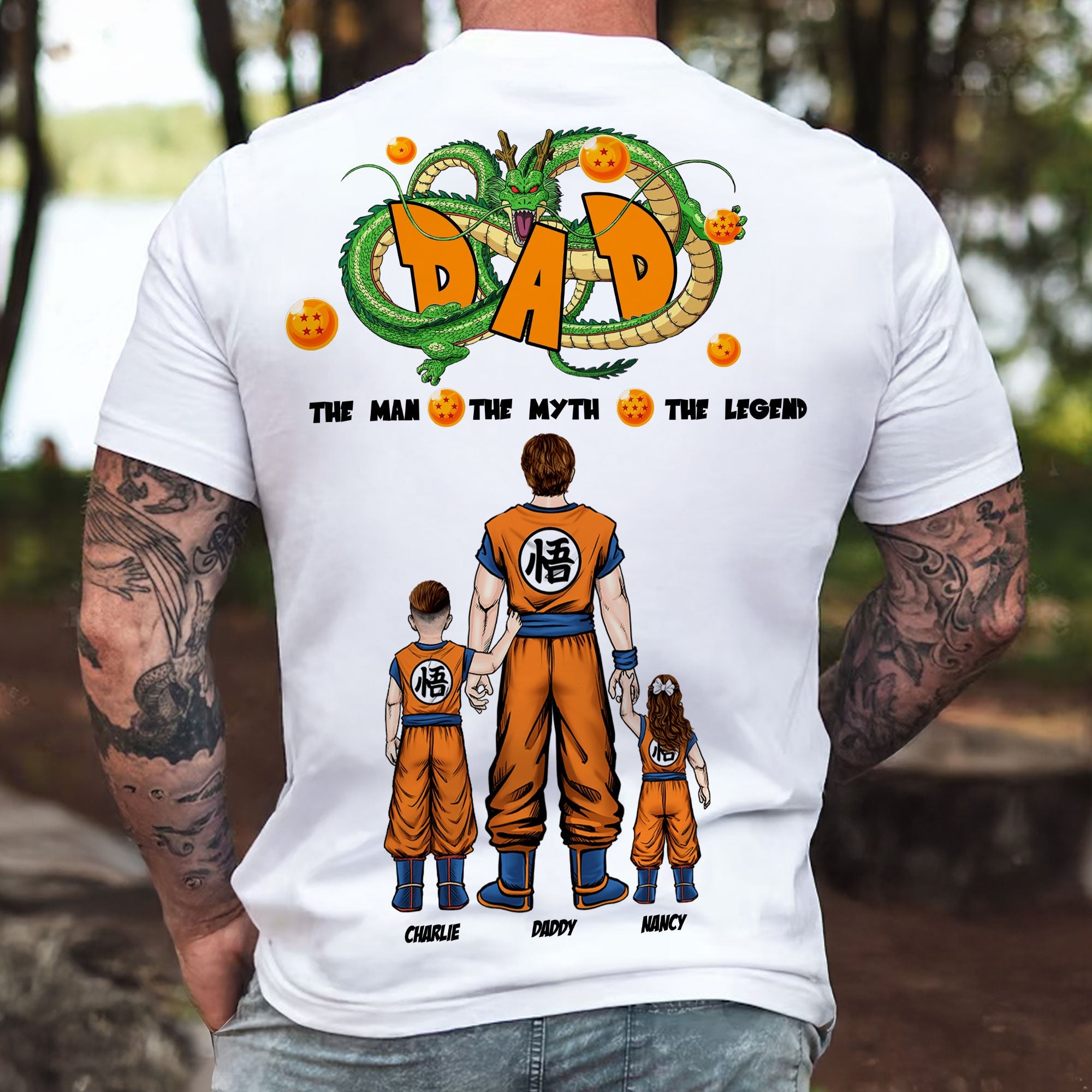 The Man, The Myth, The Legend - Personalized Dad Shirt - Unique Gift for Dads, Grandpas, and More! Shirts PopCulturePrints