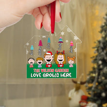 Load image into Gallery viewer, Personalized Family Christmas Ornament – Love Grows Here Ornament PopCulturePrints