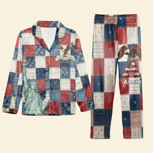 Load image into Gallery viewer, Celebrate Freedom with Style – 250th America Anniversary Alphabet Pajama Set - Personalized Gifts for Patriots Pajama Set PopCulturePrints