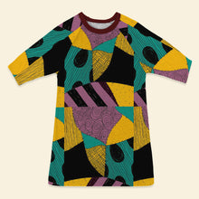 Load image into Gallery viewer, Halloween Patchwork Raglan Dress AOP Products PopCulturePrints